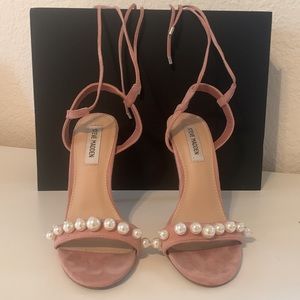 Rose pink Sandals with pearls